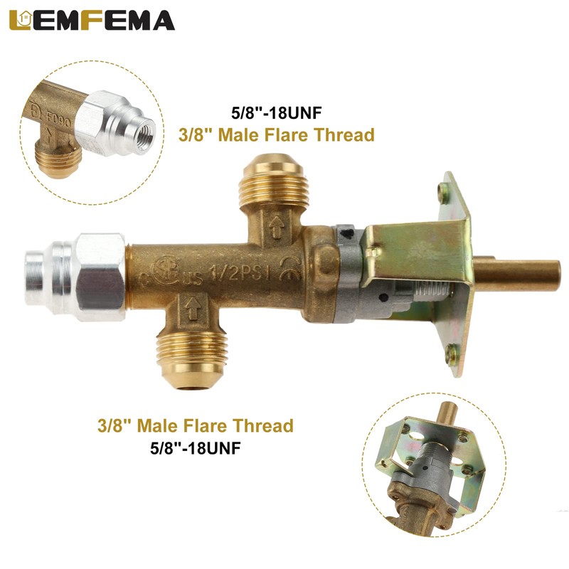 Lemfema Low Pressure LPG Propane Gas Fireplace Fire Pit Flame