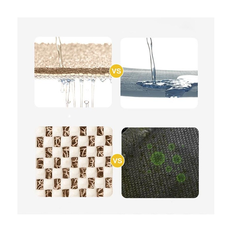 Non-Slip Shower Mat, Grey, 60 x 60 cm, Soft Comfort