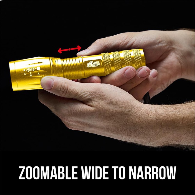 GORILLA GRIP Powerful LED Tactical Flashlight, 750 FT High Lumens