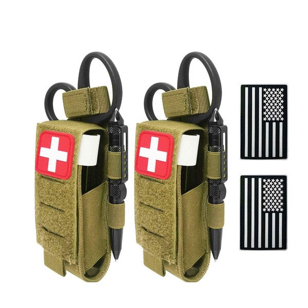 Molle Tq Pouch Tourniquet Holder & Tactical Trauma Medical Shear