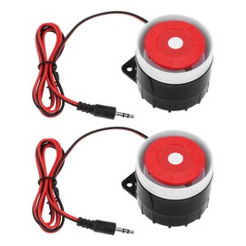 The Lord of the Tools Pack of 2 DC 12 V 120 dB Indoor Siren Wired Mini Siren Horn Siren with 3.5 mm Jack Plug Compatible with GSM Alarm Home Safe Alarm