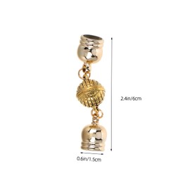 NUOBESTY 4pcs Golden Magnetic Clasps Magnetic Buckle Connectors for Jewelry Necklaces Scarves Accessories