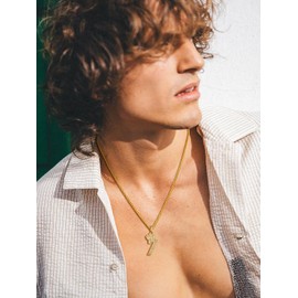 CZ Number 7 Necklace Gold Chain Baseball Football Necklace for Men,14K Gold Crown Number Seven Necklace Baseball Accessories Gifts