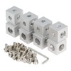 Zeberoxyz 8PCS Silver Corner Bracket Cube with 24PCS M5 Set