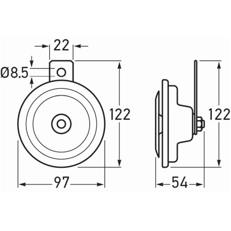 HELLA 3BA 002 768-382 Signal Horn - B36 - 24V