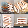 BEITEMAT 30 Eggs Egg Holder for Fridge,4 Tiers Egg Holder,Auto