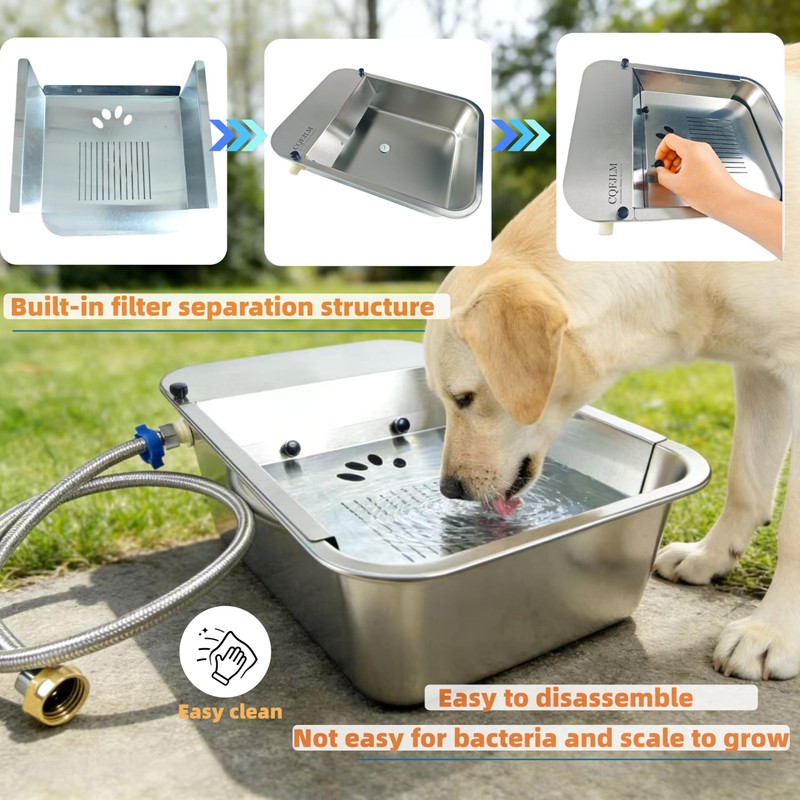 Automatic Water Dispenser for Dogs Slow-Drink,Splash-Proof Design