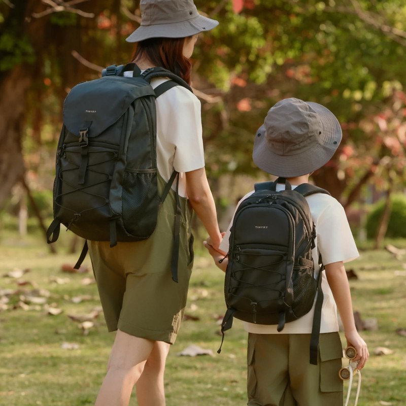 TINYAT Hiking Backpack for Men and Women, Water Resistant Travel