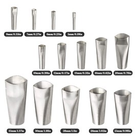 NEERIX 14 Piece Stainless Steel Nozzles, Sealing Finisher Sealing Nozzle Applicator, Caulk Nozzle, Universal Integrated Rubber Nozzle Tool Kit, for Kitchen, Bathroom, Window, Sink