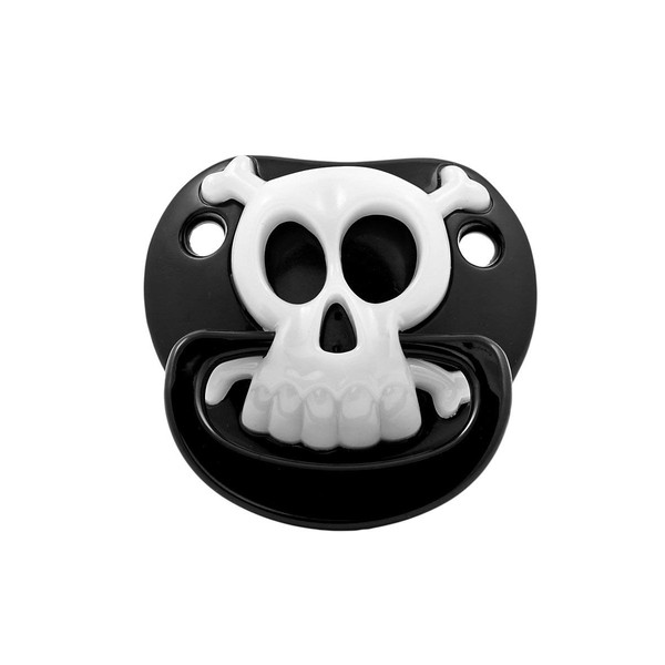 Billy Bob BLACK PIRATE SKULL PACIFIER Baby Pacifier 90049 Original