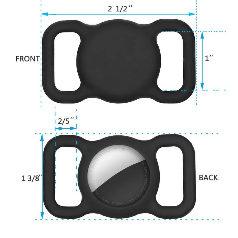 SWINCHO for AirTag Dog Collar Holder [2 Pack] Waterproof High-Strength