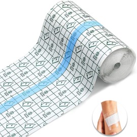 TECHEEL Waterproof Transparent Bandage 15 cm x 10 m Shower Plaster Roll Waterproof Plaster Shower Plaster Shower Plaster Waterproof for Shower Plasters, Anti-Allergic, Sports, Showers
