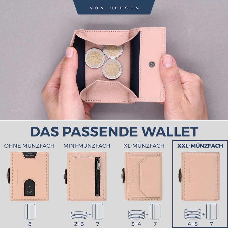 VON HEESEN Credit Card Holder Credit Card Holder, rose, XXL