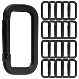 LdawyDE 20 Carabiner Hooks Small 5 cm Aluminium Alloy Square Carabiner Key Carabiner Hook for Outdoor Camping Home Hiking Fixed Carrying Accessories