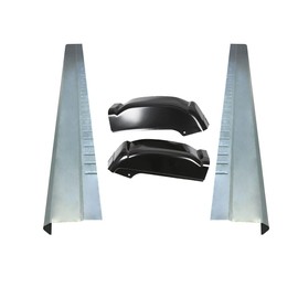 Motor City Sheet Metal - Compatible With Chevy 1999-2007 For Silverado 4 Door Extended Cab Outer Rocker Panel And Cab Corner Pair