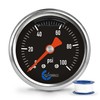 CARBO Instruments 1-1/2" Fuel Pressure Gauge, Stainless Steel Case 304,