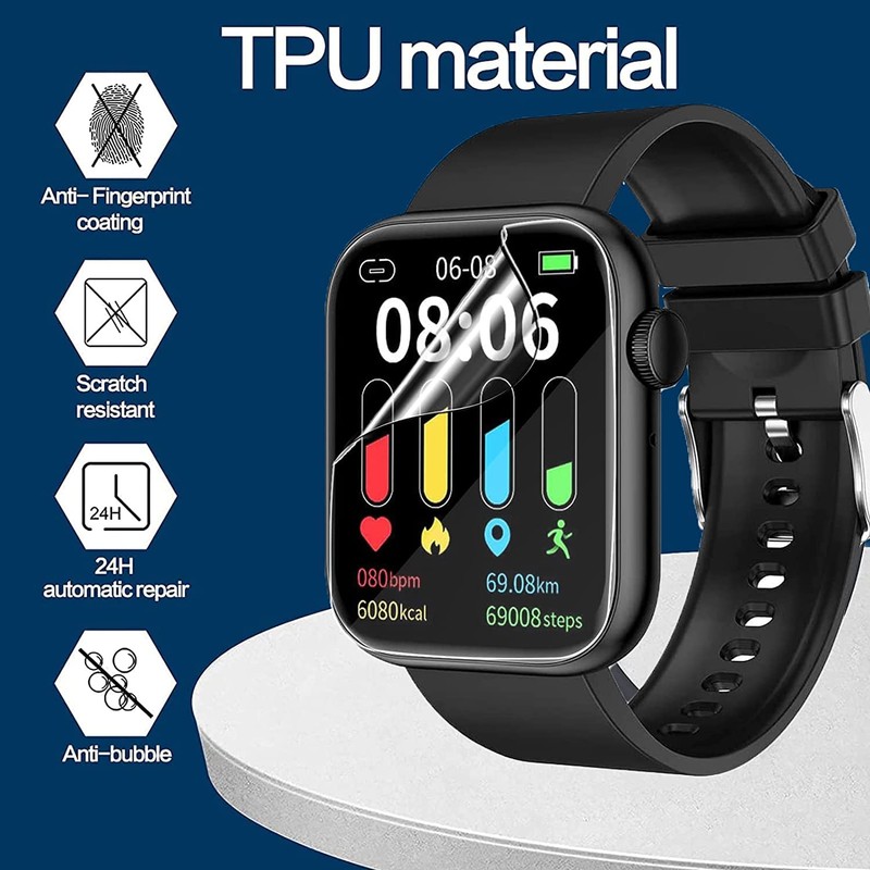 Blueshaweu Screen Protector Compatible with Biggerfive Brave 2 Smartwatch 1.8
