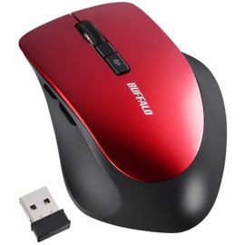 Buffalo BSMBW325RD Wireless Wireless Quiet 5 Buttons [Back/Forward Button] DPI Switching Blue LED Red