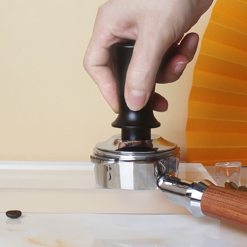 51mm Stainless Steel Coffee Tamper Flat Base Coffee Fine Powder