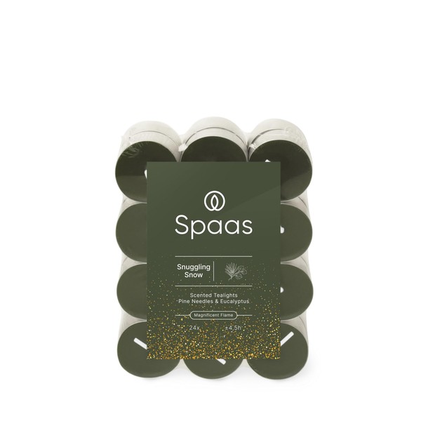 Spaas Scented Tealights flatpack x24 4,5h - Snuggling Snow
