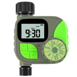Sprinkler Timer for Garden Hose - Irrigation Timer for Outdoor Faucet, Automatic Programmable Watering Irrigation with Rain Delay/Manual Mode, Watering System Drip Irrigation for Yard Lawn Pool