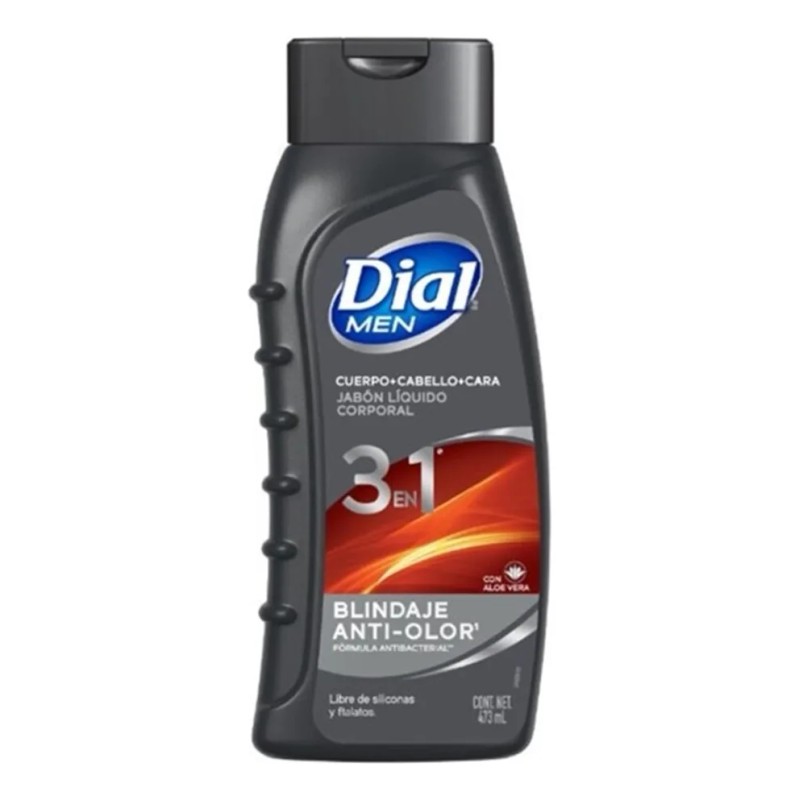 Jabón Líquido Corporal Dial Anti-olor para Caballero 473ml