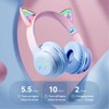 TSKVT Bluetooth earphones, cute styling earphones, foldable breathing color light,