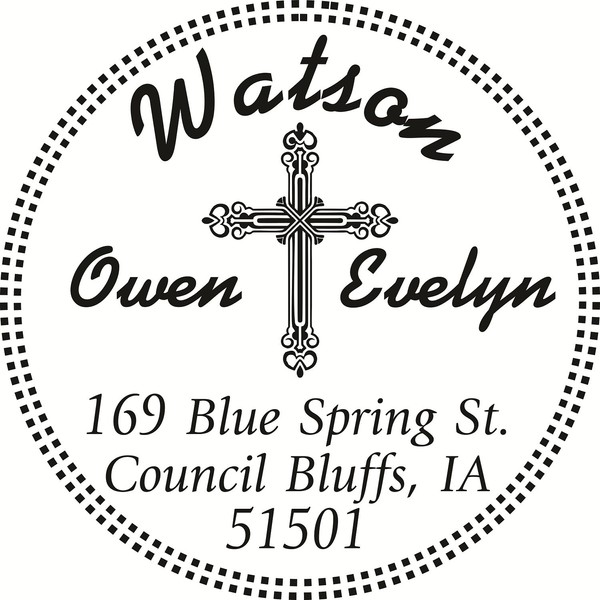 StampExpression - Religious Custom Return Address Stamp - Self Inking.