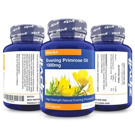 Zipvit Evening Primrose Oil 1000mg, 120 Softgel Capsules, Pure Cold Pressed Evening Primrose Oil, High in Omega 6 Gamma Linolenic Acid, Supports Women's Health