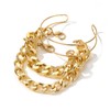 Chunky Gold Cuban Link Chain Bracelets Set for Women Layered