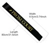 Prom Court Sashes Set of 6, Black and Gold Glitter