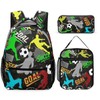 DOYULIK Soccer Theme Backpack Set for Kids,School Bookbag with Lunch