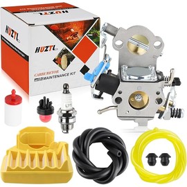 Huztl 455 Rancher Carburetor for Husqvarna 460 461 455E Jonsered CS2255 Gas Chainsaw 537255701 Air Filter Tune Up Kit Chain Saw Carb WTEA-1-1 C1M-EL35 544227401 544312901 544888301