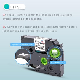Anjonova 3 Mixed Compatible Brother Heat Shrink Tube Label Tape HSe-221 HSe-231 HSe-241 Compatible with P-Touch PT-E100 PT-E110 PT-1000 PT-1010 PT-H107 PT-H200 PT-H101C PT-300BT, Black on White