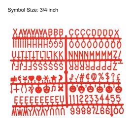 MECCANIXITY Felt Board Letters, 510 Characters Red 3/4" Letters Numbers Symbols Changeable Plastic Message Boards Decor 3Pcs