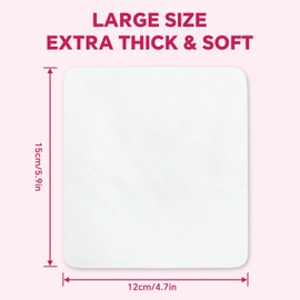 ICOTLE Jumbo Cotton Pads, 180 Count, 100% Cotton Disposable Wipes 4.7" x 5.9", Ultra Soft Dry Cotton Tissue for Sensitive Skin & Personal Care