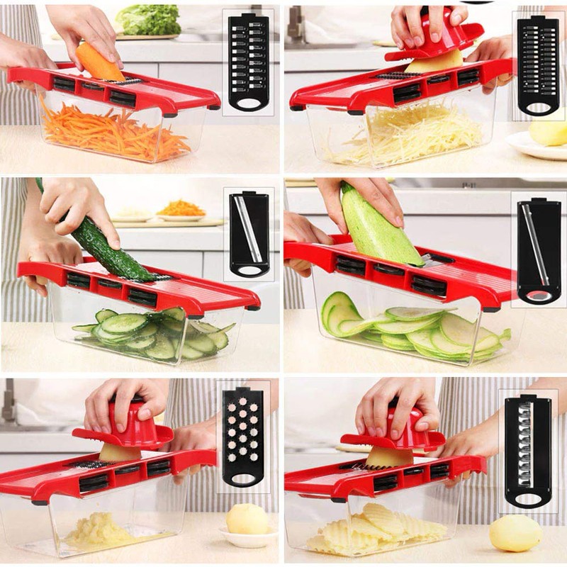 zmart Vegetable Cutter with Steel Blade Slicer Potato Peeler Carrot