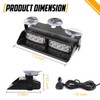 OPPBUY Amber White 2 In 1 Emergency Dash Strobe Lights,18