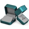 Woodten Green PU Leather Earrings Gift Box Jewelry Earrings Packaging
