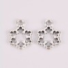Unbranded 3 Snowflake Charms Christmas Pendant Antique Silver Tone 16