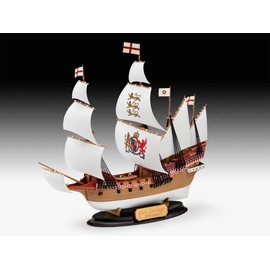 Revell Easy-Click 65661 Model Set HMS Revenge, 1:350 Model Kit for Beginners with Easy-Click System, with Basic Accessories, Coloured