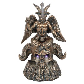Something Different BF_13631 Backflow Incense Burner | Gold Baphomet LED | 1 Pc. 750g, Multicolor