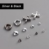 Kinretixia Goth Nail Charms, 3D Triangle and Spike Gothic Punk