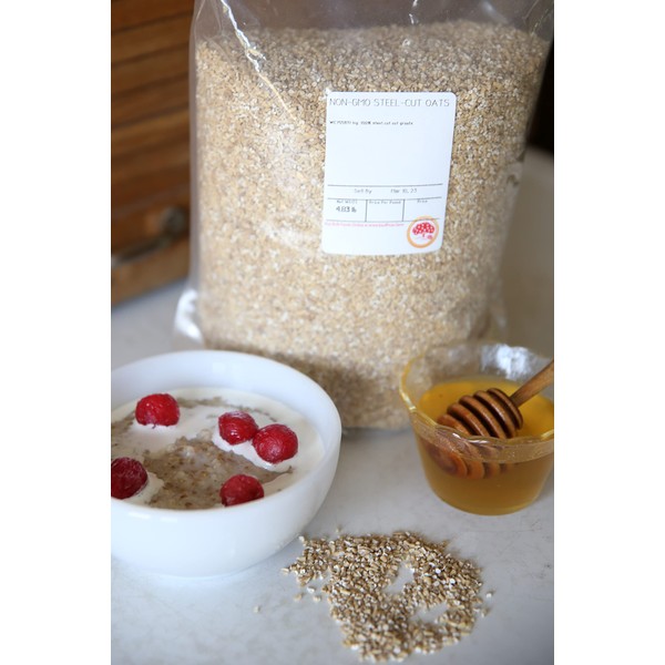 Kauffman Orchards Steel-Cut Oat Groats, Bulk 4.8 Lb. Bag