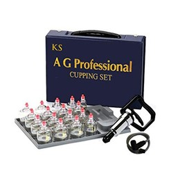 Professional Cupping Set *Made in Korea* (17 Cups) with Extension Tube($3.00 Value) KS Choi Corp "Made in Korea."