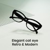 Cyxus Thick Cell Frame, Date Glasses, Blue Light Reduction, No