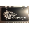 Coyote License Plate Black/white Vinyl