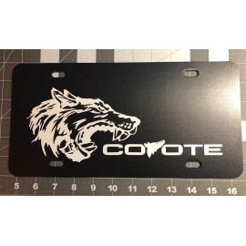 Coyote License Plate Black/white Vinyl