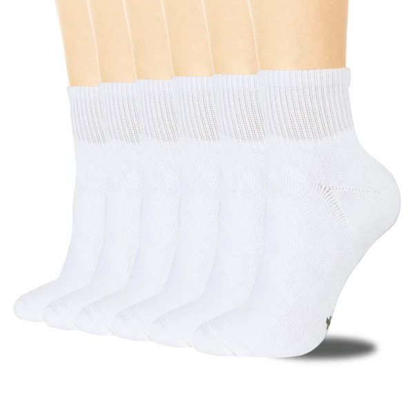 +MD 6 Pack Womens Bamboo Ankle Socks Extra Heavy Full Cushion Quarter Socks Moisture Wicking Hiking Running Sports Socks