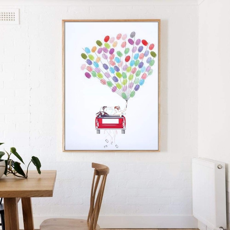 Fdit Fingerprint Guest Book Fingerprint Tree Canvas Creative DIY Fingerprint
